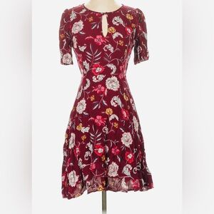 NWT- Old Navy Women Floral Burgundy Midi Dress